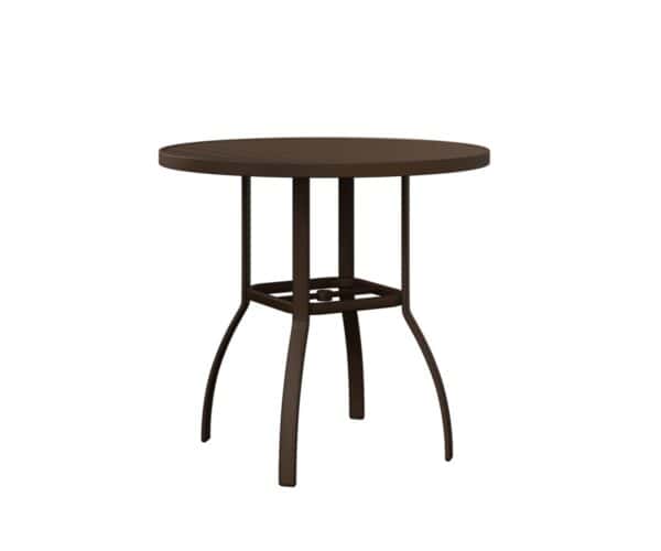 berlin gardens murphy 42in round table bh aluminum mesquite wood vein