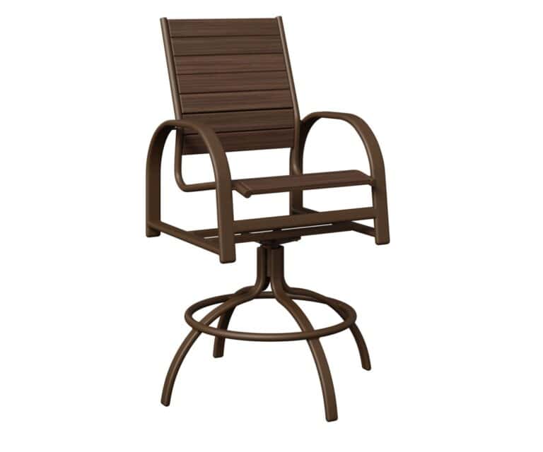 murphy poly swivel chair balcony height mesquite wood vein wood grain brazilian walnut