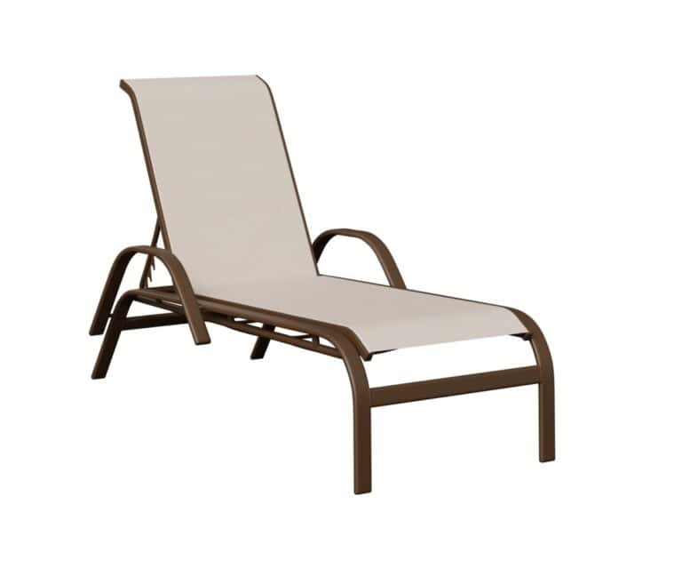 murphy sling chaise lounge with arms mesquite wood vein augustine oyster