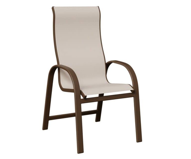 murphy sling high back chair dining height mesquite wood vein augustine oyster