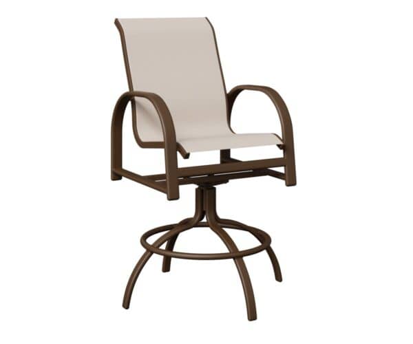 murphy sling swivel chair balcony height mesquite wood vein augustine oyster