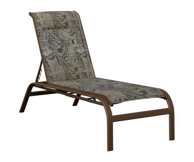 berlin gardens chaise padded sling armless mesquite wood vein
