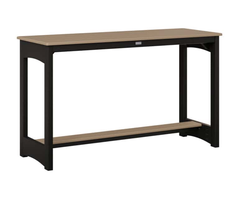 hdpe balcony table counter height weatherwood black 3